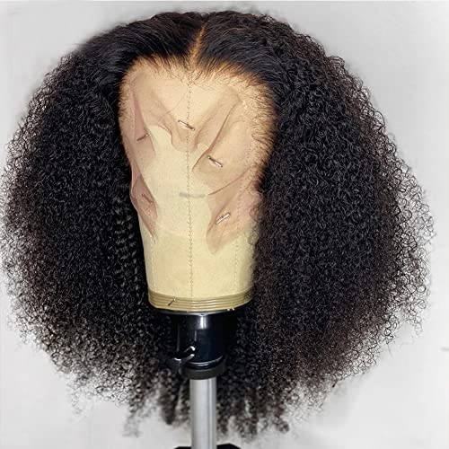 yimisunny Haj Afro Perverz Göndör Csipkével, Paróka Emberi hajból 13x4 Csipke Frontális Paróka a Nők HD